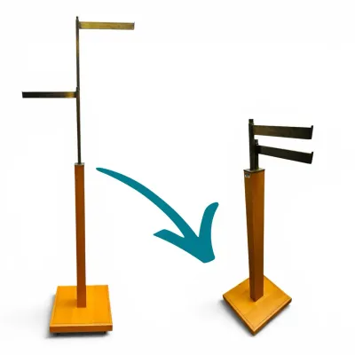 Adjustable Metal & Wood Clothing Rack