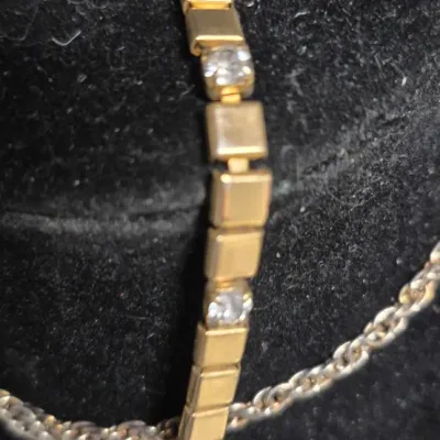 Pair of Vintage Necklaces in gold tone ~ one formal / second casual