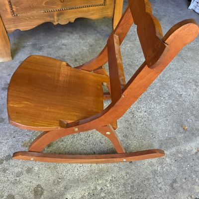 Wooden Child's Folding Rocking Chair