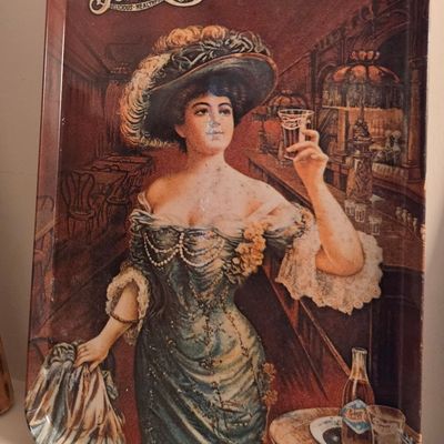 Vintage Pepsi-Cola Gibson Girl Oval Tin Tray