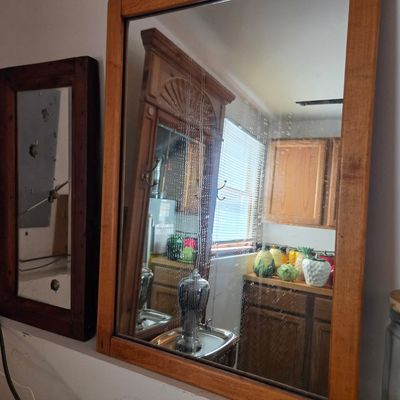 Vintage Wooden Framed Mirror