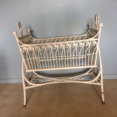 Vintage Wicker Cradle