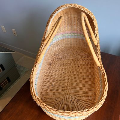 Moses Woven Wicker Bassinet