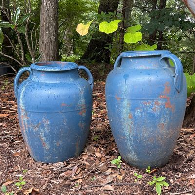 Large Blue Pots
