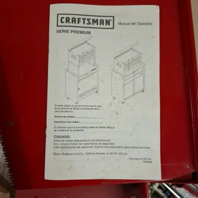 Craftsman Rolling Tool Cart & Box W/Contents