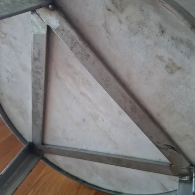 Pair of Marble and Metal Side Tables