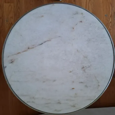 Pair of Marble and Metal Side Tables