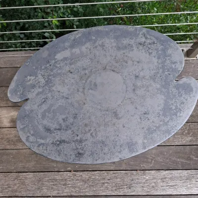 Free Form Composite Table With Metal Legs by Doug Lapham