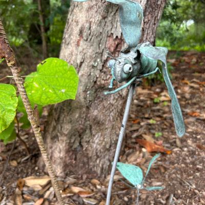 Trio of Metal Yard Art