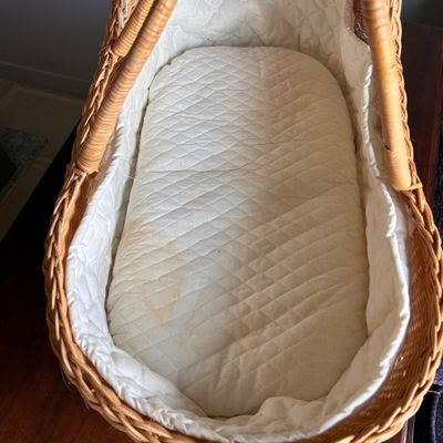 Moses Woven Wicker Bassinet