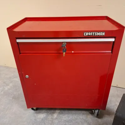 Craftsman Rolling Tool Cart & Box W/Contents