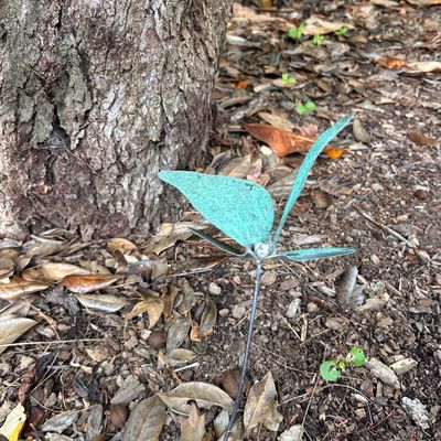 Trio of Metal Yard Art