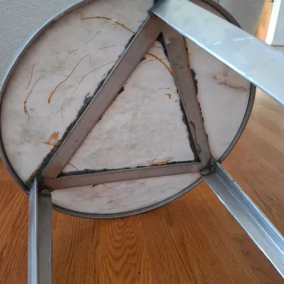 Pair of Marble and Metal Side Tables