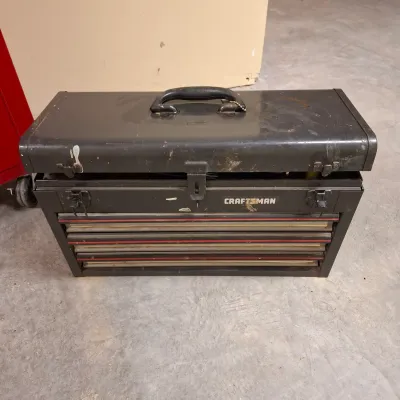 Craftsman Rolling Tool Cart & Box W/Contents