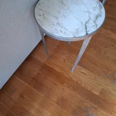 Pair of Marble and Metal Side Tables