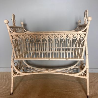 Vintage Wicker Cradle