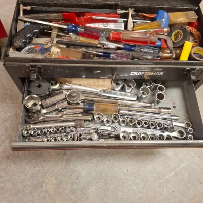 Craftsman Rolling Tool Cart & Box W/Contents