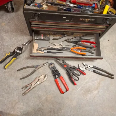 Craftsman Rolling Tool Cart & Box W/Contents