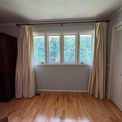 Two Sets of Tapering Silk Drapes and Curtain Rods (BR1-BC)