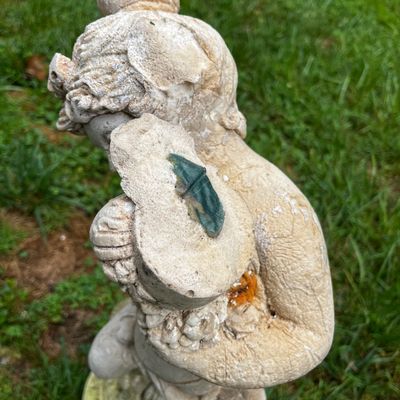 Ornate Concrete Grecian-Style Pillar with Cherub Garden Statues & More (FY-KA)