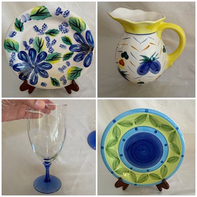 Royal Norfolk and Allied Designs Painted Dishes & More Colorful Dishware (K-BC)