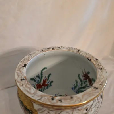 Pair of Cache Pot Bowls w/Stands (E-JS)