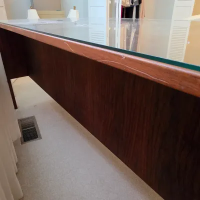 Vintage MCM Wood Desk (BR2-JS)