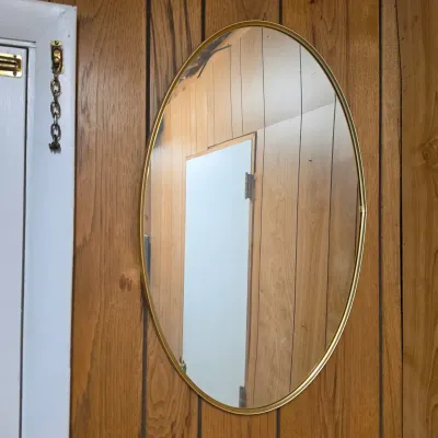 Pair of Gold Framed Wall Mirrors (BD-JS)