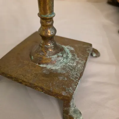 Pair of Brass Candlesticks & Other Decor (D-JS)
