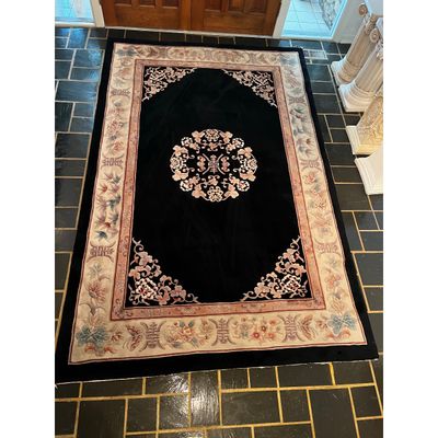 5' x 8' Black East Asian Area Rug (E-KA)