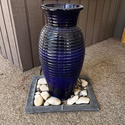 Ribbed Vase Outdoor Fountain (BP-KA)