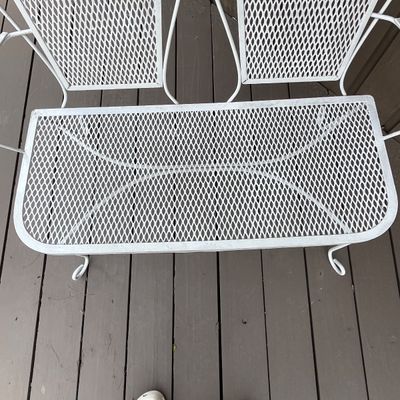Wrought Iron Outdoor Settee Set (DK-BC)