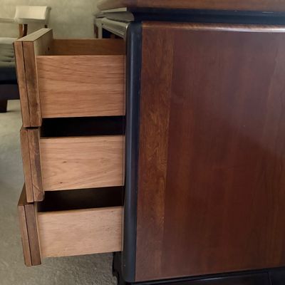 Broyhill Premier King Size Ming Dynasty Storage Headboard and Nightstands (MBB-BM)