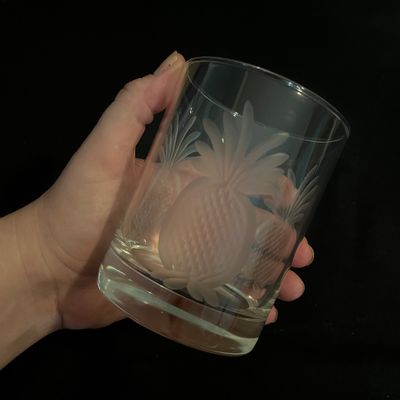 Rolf Etched Pineapple Double Old-Fashion Glasses (K-KA)