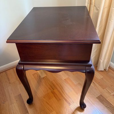 Bombay Company Side Table & Wooden Step Stool (BR1-BC)