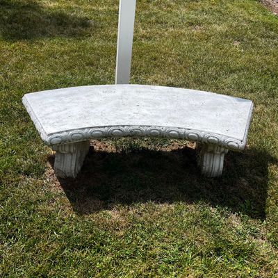 Pair of Concrete Garden Benches (FY-KA)