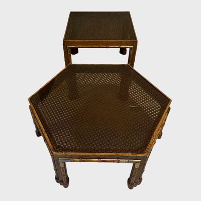 Faux Bamboo Ratan Coffee & End Tables (BL-KA)