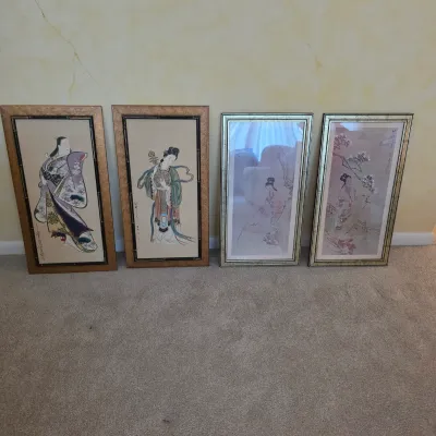 Four Framed Japanese Geisha Prints (DR-JS)