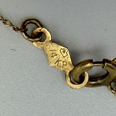 Two 14K Gold Cross Pendants & Chains (ST-SS)