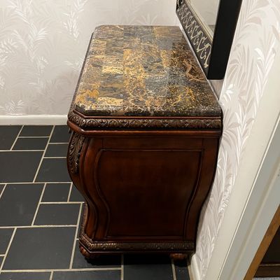 Carved Cherry Bombe Chest (BE-KA)