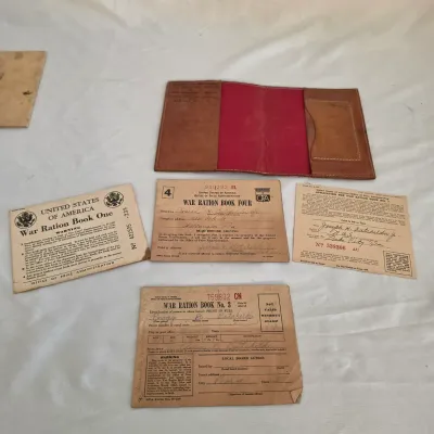 WW II Artillery Shell Trench Art & Other Memorabilia (LR-JS)