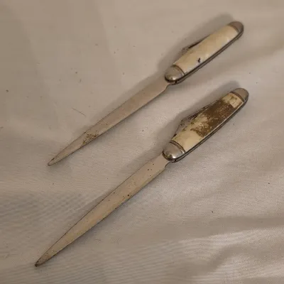 Set of Cross Pens & Two Mother of Pearl Letter Openers w/ Folding Knives (LR-JS)