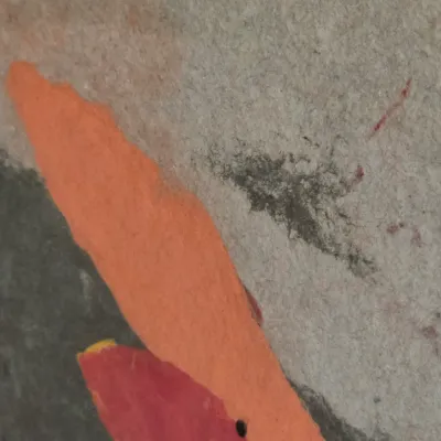 Handmade Paper Collage by Jan Cook Mack (LR-JS)