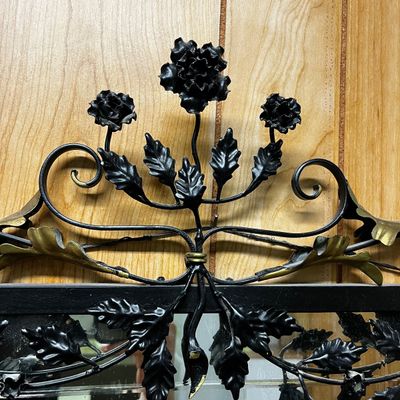 Wrought Iron Scrollwork Mirror (BK-KA)