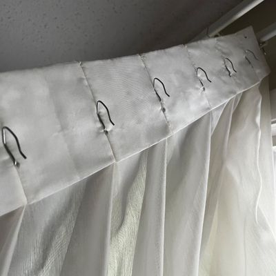 Sheer Track System Curtains w/Hooks (LR-KA)