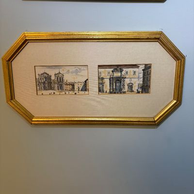 Three Pairs of Framed Architectural Prints (BR1-BC)