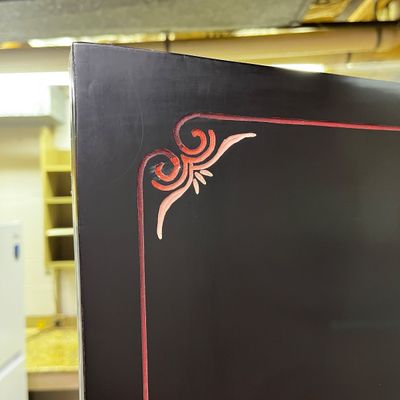 Chinese Black Lacquer Four Panel Screen (BK-KA)