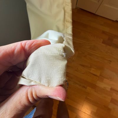 Two Sets of Tapering Silk Drapes and Curtain Rods (BR1-BC)