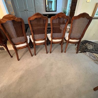 Six Cane and Wood Dining Room Chairs (DR-BC)