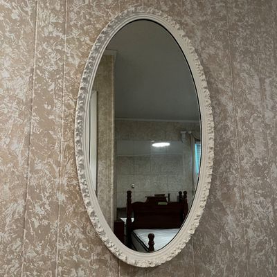 Hollywood Regency Style Oval Mirror (BL-KA)